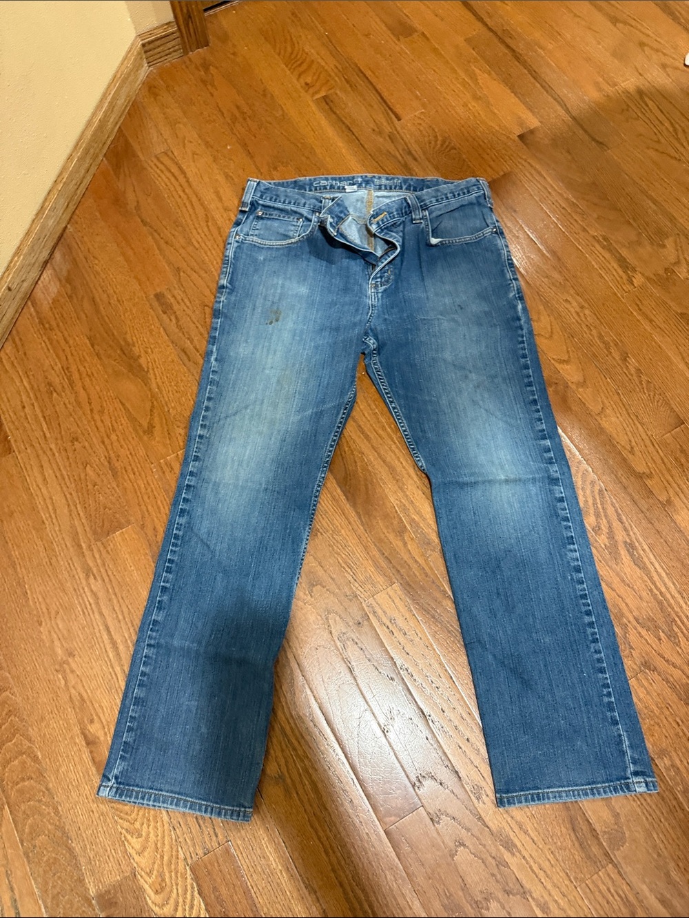 Men's Blue Straight-Leg Jeans